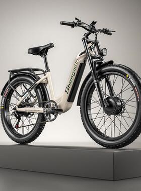 海外仓shengmilo电动自行车助力越野山地车高续航电单车