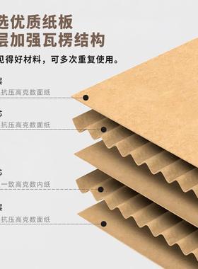 Edo搬家纸箱子5个装整理箱打包快递行李箱衣服收纳箱加厚整理纸箱