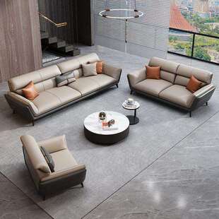 办公沙发茶几组合现代商务会客接待公司办公室沙发三人位新品