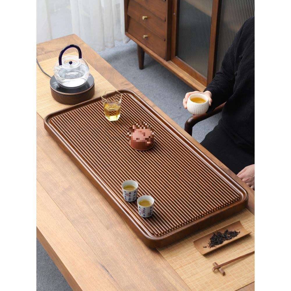 整块茶盘实木电木款干泡茶台办公室茶台家用竹制排水简易茶z^
