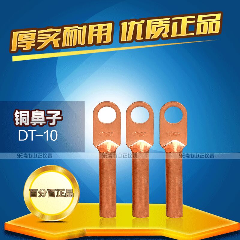 DT-10/16/25/35/50/70平方铜线鼻子接线端子线耳电缆接头国标镀锡
