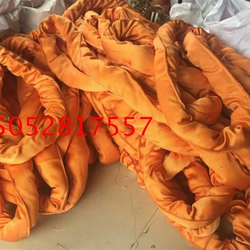 80T柔性吊装带环形 火车起重吊带80吨 O型工业吊带80t圆形吊带