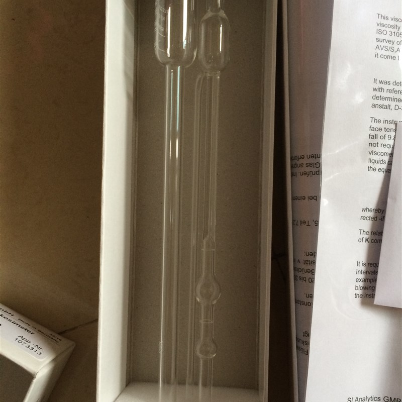 德国原Schott  Si Analytics 玻璃毛细粘度计乌氏粘度计52510