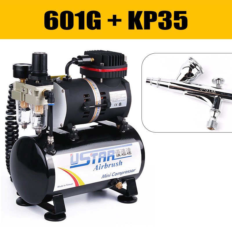 优速达Ustar U-601G 602G模型上色喷漆气泵带储气罐送喷笔上色套