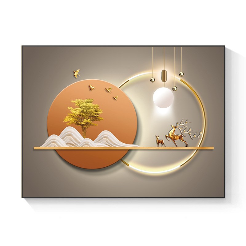 风格电表箱装饰画2024新款轻奢高级感墙画玄关极简表盒沙发遮挡