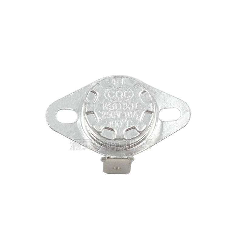 突跳式温控器KSD301温度开关40度-250度16A250V常闭电木陶瓷平脚