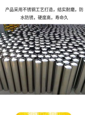 304加厚不锈钢警示柱活动挡车防撞可移动路桩手提预埋不锈钢路桩