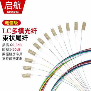 电信级lc12芯束状多模尾纤光纤跳线多模千兆跳线1.5米 50/125