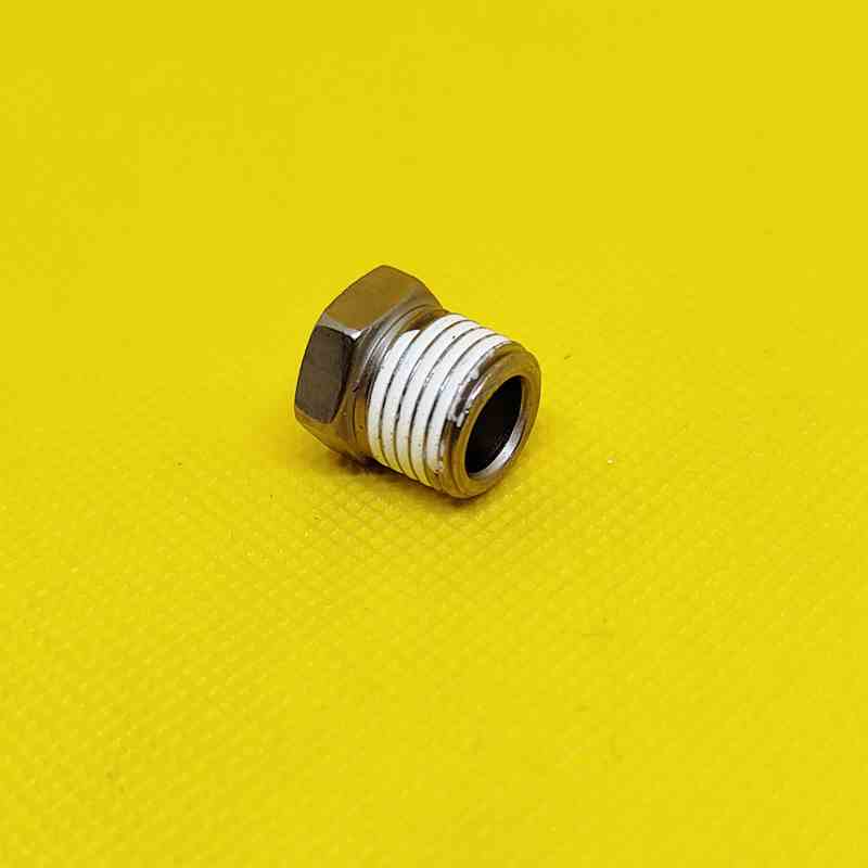 亚德客外六角堵头BZ01汇流板用的气动堵头塞BZ02 BZ03 BZ04铜镀镍