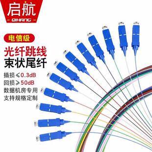电信级sc12芯束状多模尾纤光纤跳线SC/FC/LC单模千兆fc1.5米