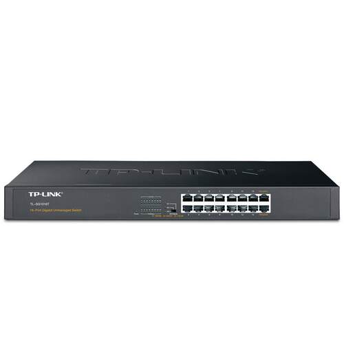 包邮 TP-LINK16口全千兆网络交换机监控网线机架式TL-SG1016T