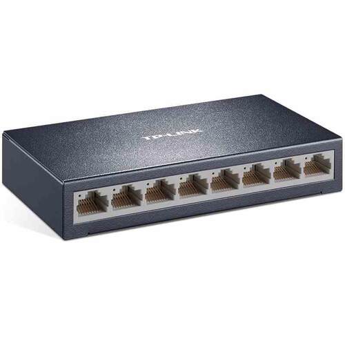 TP-Link TL-SF1008D 8口百兆金属铁壳交换机 8口网线分线器交换器