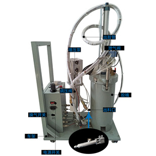 增压泵式 2600ML硅胶点胶机 手动半自动打胶机玻璃胶压力桶灌胶机