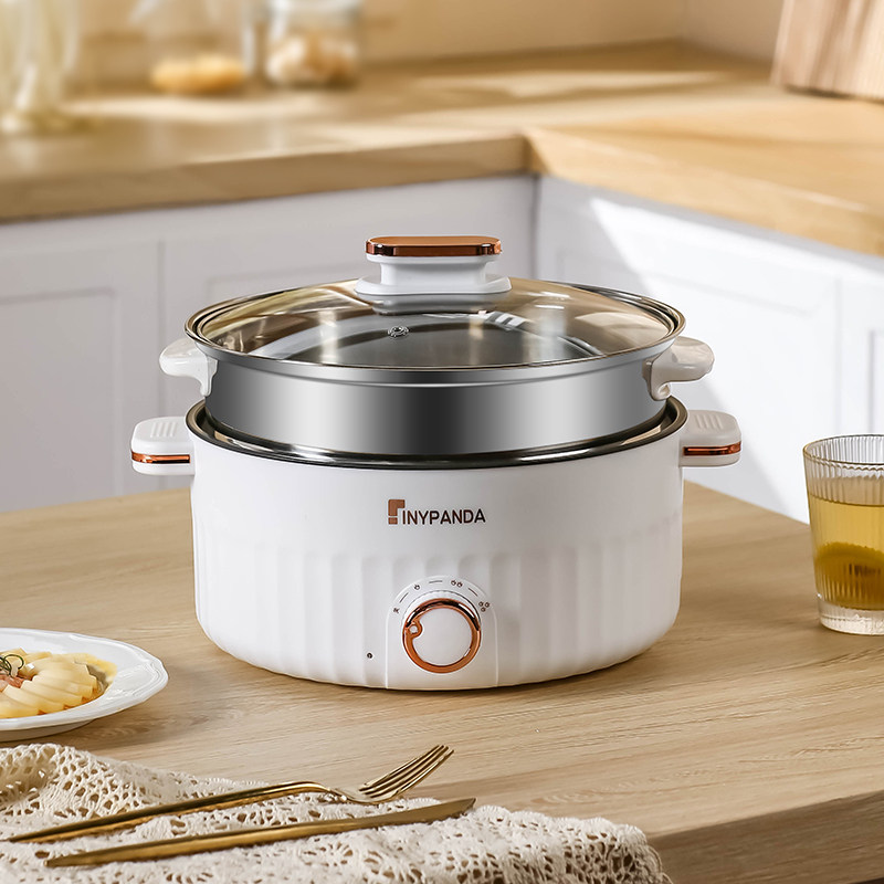 电煮锅多功能电热锅炒菜家用煎煮一体宿舍小电锅电火锅