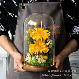 爆款永生花向日葵成品摆件七夕情人节教师节礼物干花花束送女友