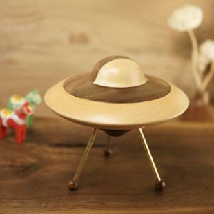 爆款木质飞碟儿童乳牙盒男女宝宝胎毛脐带收纳盒婴幼儿牙齿保存盒