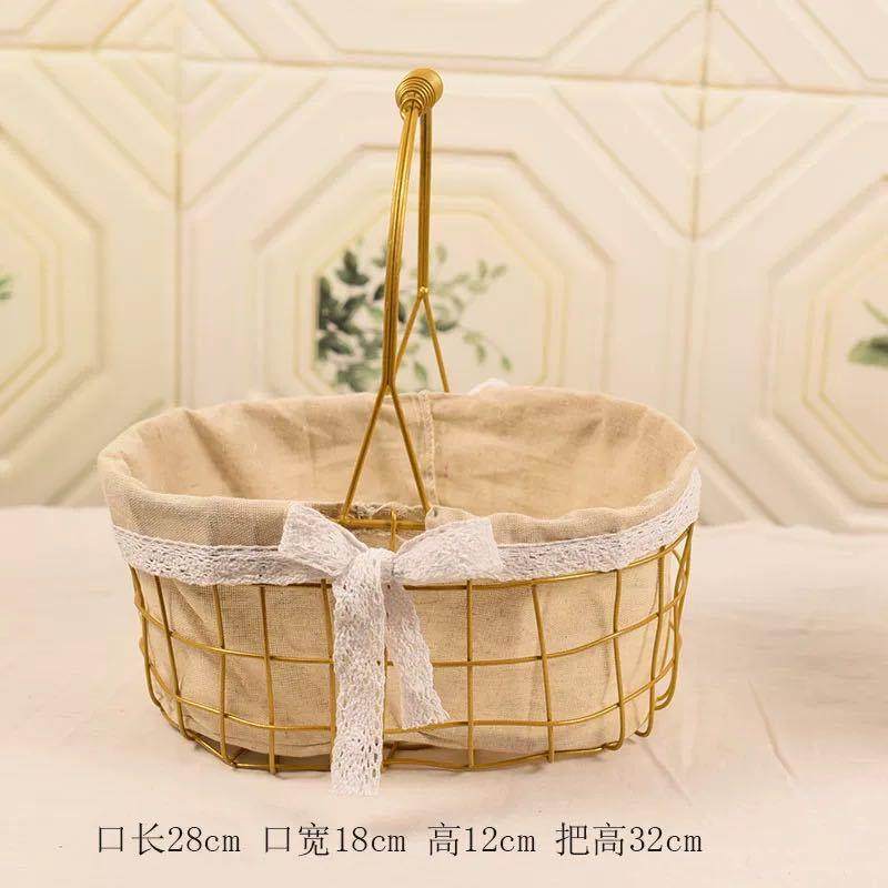 爆款铁艺布衬篮子藤编柳编草编小篮子野餐手提编织框篮插花竹编竹,家居饰品,装饰摆件,淘宝优惠券,粉丝福利购,淘宝优惠卷