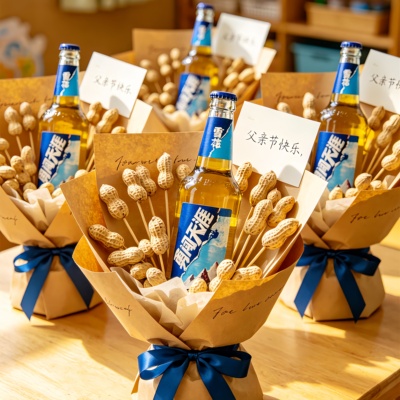 好事花生！父亲节啤酒花生花束包