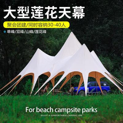 八爪鱼天幕e网红户外营地聚会穹顶露营云顶四峰帐篷万重山超大遮