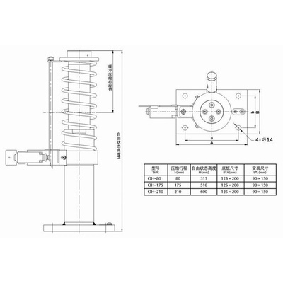 。OH-80/OH-175/OH-210电梯缓冲器/油压缓冲器/奥德普原厂正品