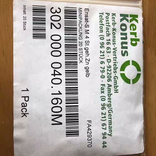 【全新原装】Kerb Konus M4螺母 黄色镀锌议价