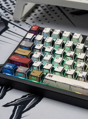 混灯漫画键帽透光侧刻适配EZ63迈从Ace68狼蛛F87pro made68美加狮