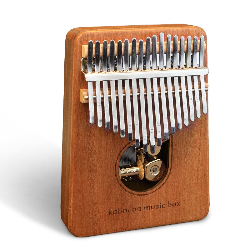 可弹奏音乐盒拇指琴o八音盒17音初学者入门女生卡巴林音手指琴