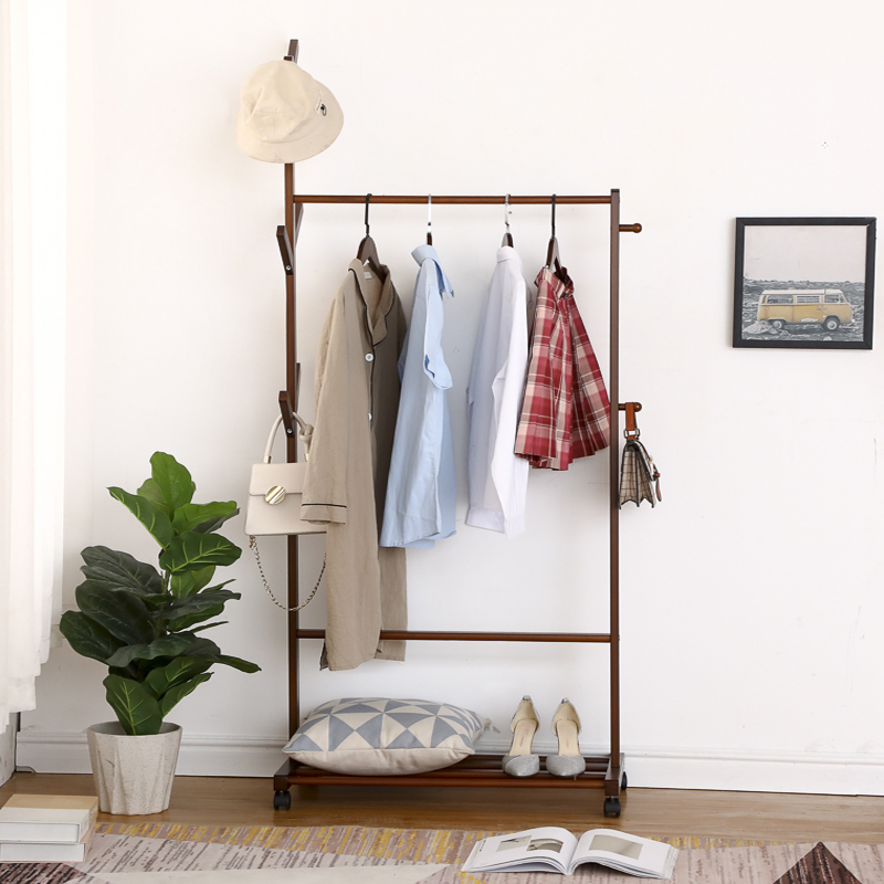 挂衣架落地卧室简易晾衣架子x移动家用衣帽架学生宿舍简易挂衣架