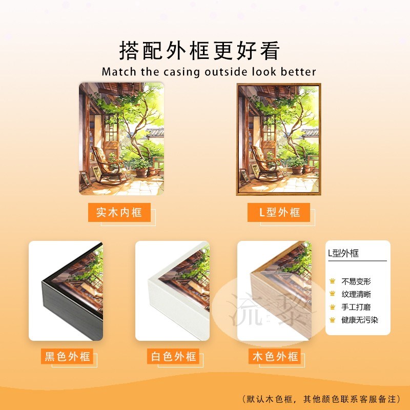 夏日午后小院DIkY数字油画手工绘填充涂色解闷减压丙烯油彩装饰画