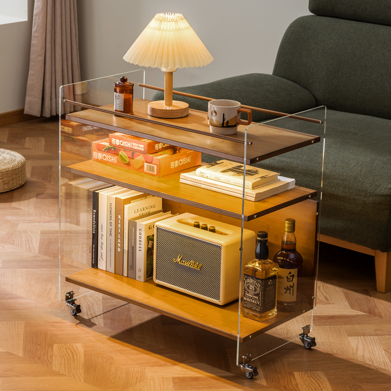 可移动沙发边几小推车创意茶几客厅家用角几M置物架卧室床头小桌