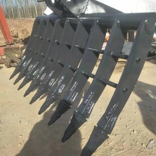 德国品质挖掘机翻地耙子 多齿松土耙子挖机属具配件 除草耙翻地耙