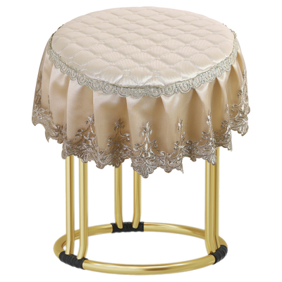 欧式圆凳子套罩梳妆台化妆凳坐垫防尘罩家用轻奢矮板凳罩椅子垫子