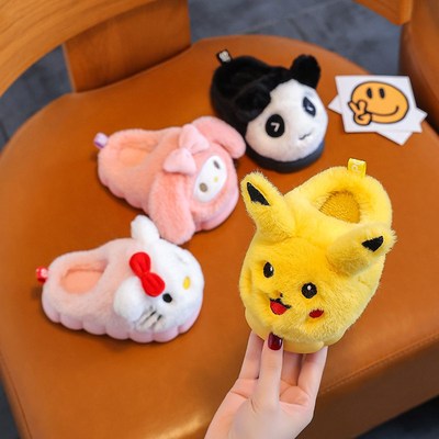 新款儿童棉拖鞋秋冬季男童女宝宝中大童可爱亲子居家防滑保暖棉拖