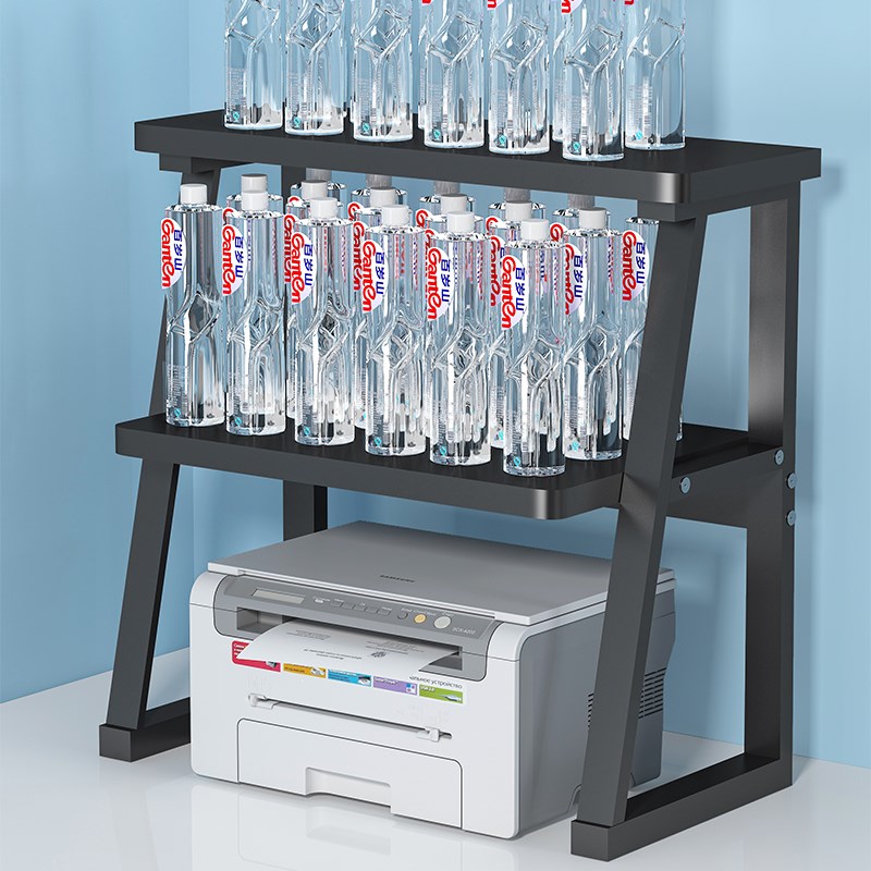 打印机收纳的h架子办公桌桌面支架置放架桌上电脑桌放置架双层托