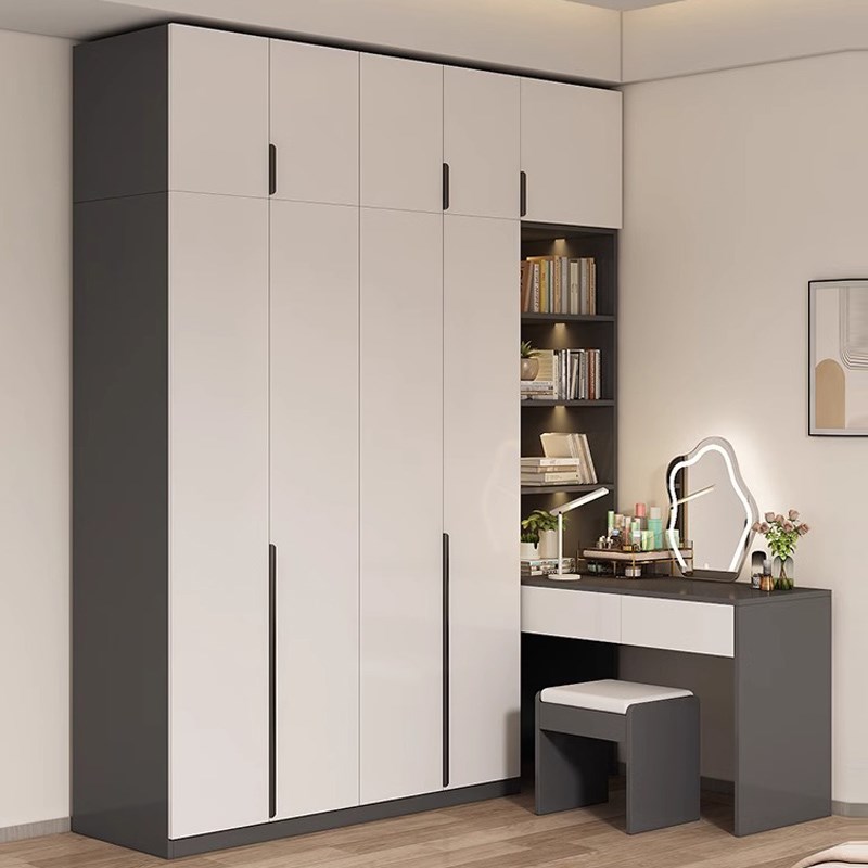 定制衣柜书桌一体组合ENF级多层实木板转角O梳妆台家用卧室大橱柜