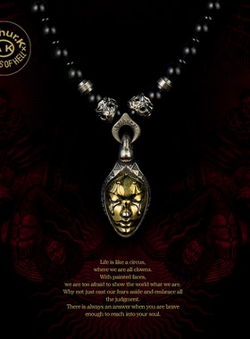 Arthur.K伊邪那美系列日本手工做旧925银男女涅槃女小丑项链限量