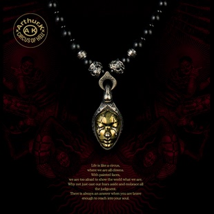 Arthur.K伊邪那美系列日本手工做旧925银男女涅槃女小丑项链限量