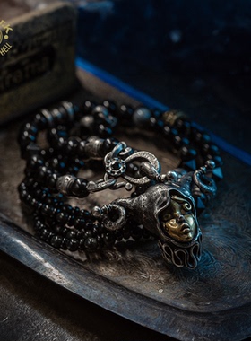 Arthur.K 原创小众男女款日本手工做旧925银创世女小丑项链限量