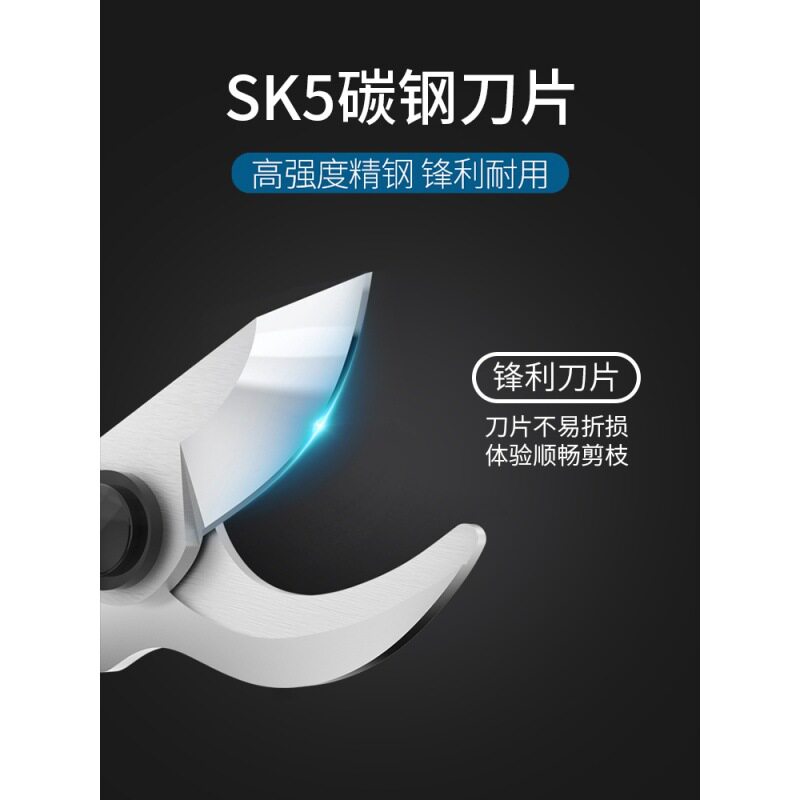 进口果树电动修枝剪园林锂电修剪刀机充电式电剪子树枝粗枝剪枝机