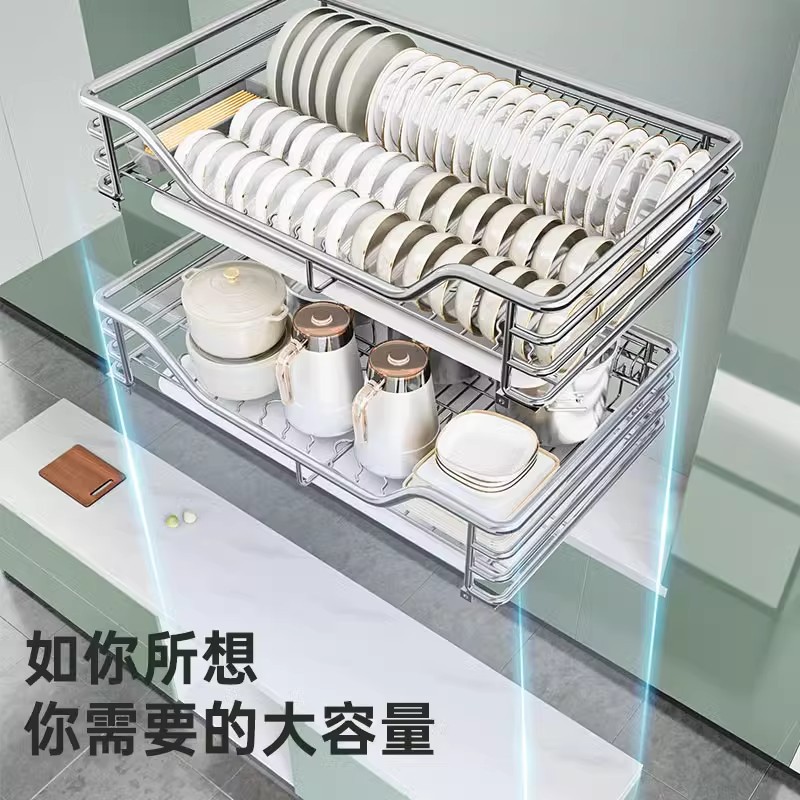 304不锈钢橱柜内抽屉式拉篮