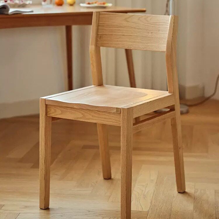 纯实木餐椅全橡木椅子  餐桌椅带靠背  餐厅家具  现代简约餐椅