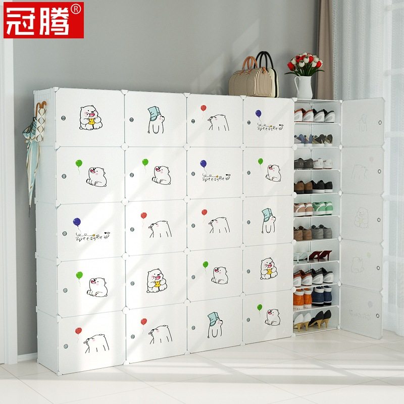 鞋柜家用门口大容量阳台储物柜收纳门厅柜高立式塑料多层超大超高