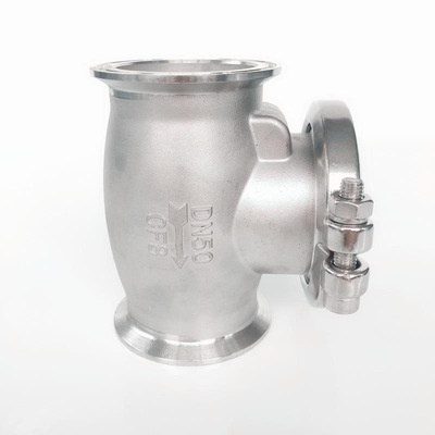 不锈钢快装挡板止回阀/三通T型逆止阀/CF8快装单向阀2寸半