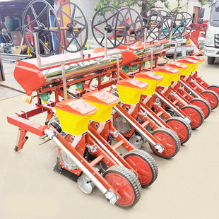 6行悬浮玉米精播机拖拉机带4行高粱油葵播种机农用黄豆免耕腿播种