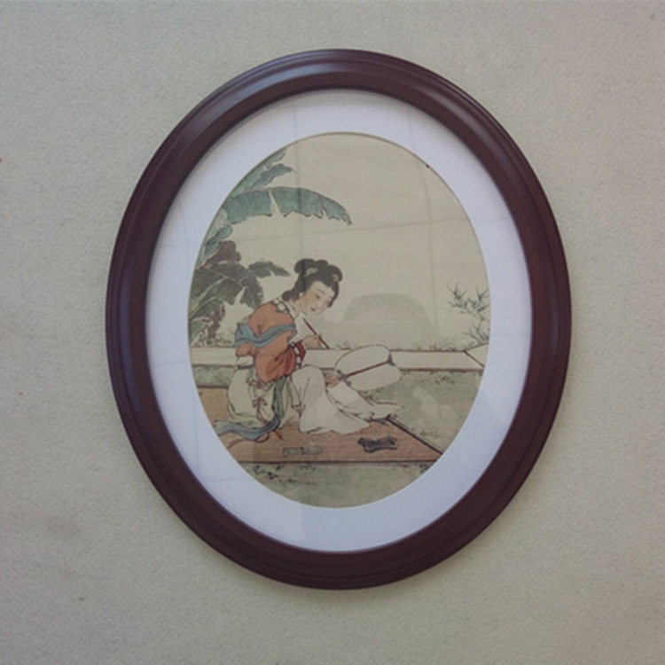 低价供应20寸欧式椭圆相框客厅组合画框 简约复古照片悬挂相框