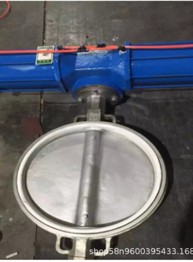 气动软密封对夹蝶阀 D671X-16R 水用进气气动开关阀门 DN450