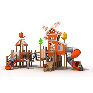 幼儿园小区高端户外木质组合滑梯 游乐设备厂家