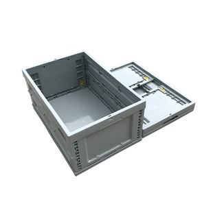 塑料折叠箱灰色 280灰色塑胶框欧标汽车配件运送EU箱厂家直卖 600