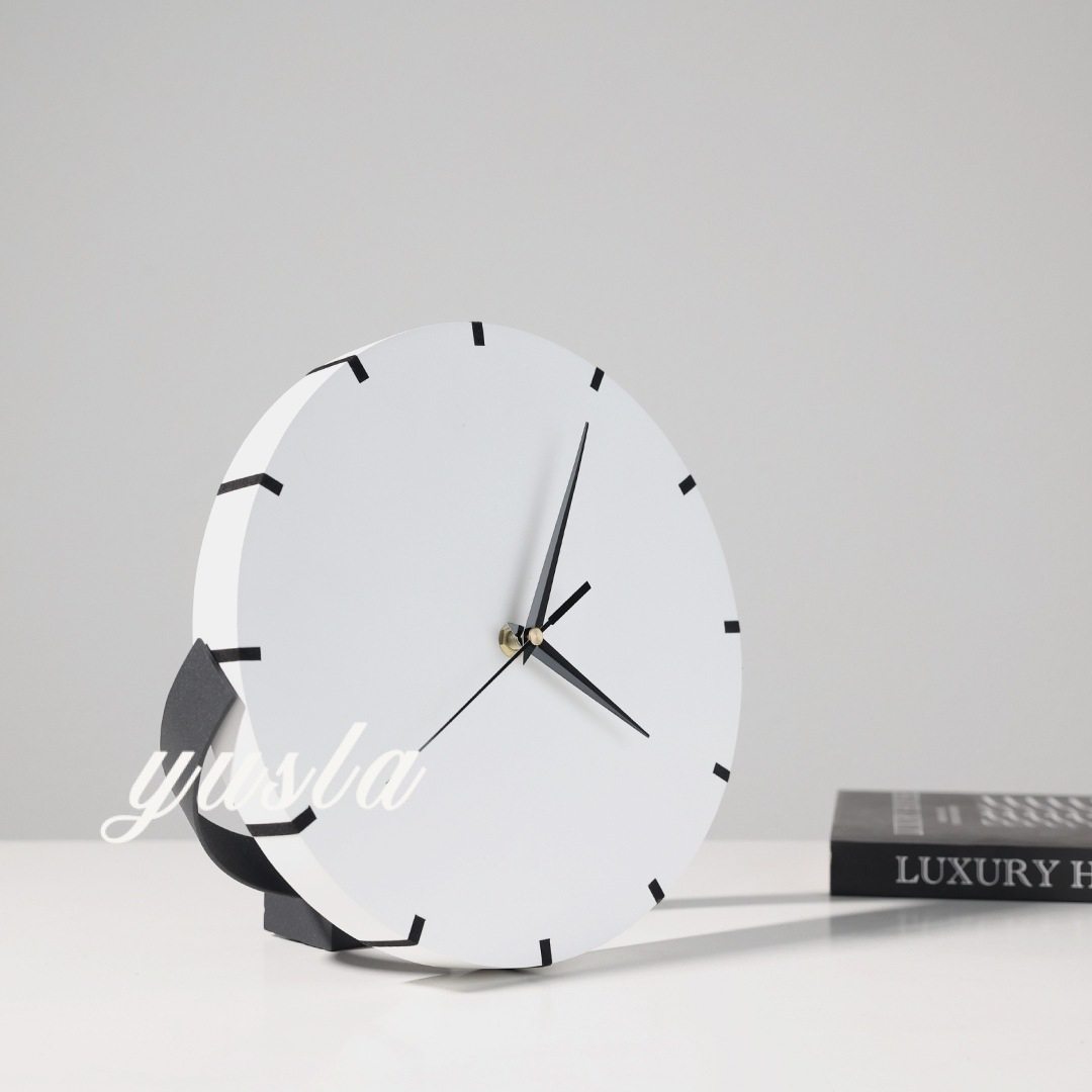 现代简约样板间客厅餐厅电视柜时钟表静音挂墙钟摆件家居软装饰品