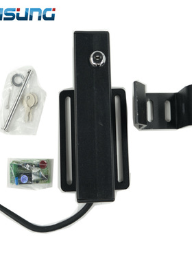 黑色平开门开门机电子锁DC12V 直臂八字电动门电机插销锁防水抗风